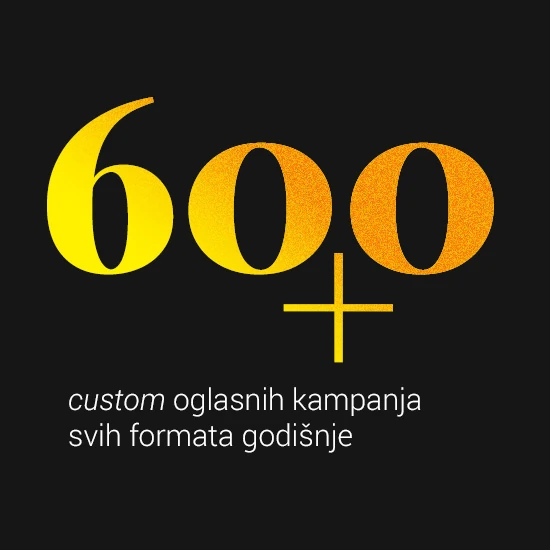 600 + oglasnih kampanja